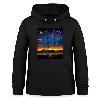 Chemise Balloon Fiesta Starry Night - Sweat à capuche Femme - noir - Devant - AI Model Female 172 light (172cm)