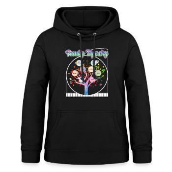 Chemise de famille, T-shirt de tapisserie de famille, cadeau pour - Sweat à capuche Femme - noir - Devant - AI Model Female 172 light (172cm)