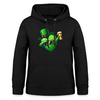 St Patrick's Day Irish Pub Beer Drink - Women's Hoodie - black - Front - AI Model Female 172 light (172cm)