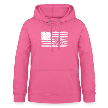 Quad 4 Wheeler USA Flag Patriotic Quad Geschenk AT - Frauen Hoodie - Pink - Vorne - AI Model Female 172 light (172cm)