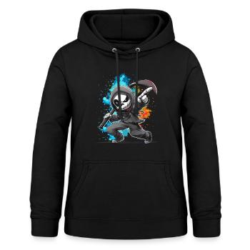 The Grim Reaper. Fantasy, Fun, Fun, Cool, Humor, Horny - Women's Hoodie - black - Front - AI Model Female 172 light (172cm)