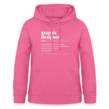 Chemise de conception graphique, graphiste Nom A - Sweat à capuche Femme - rose - Devant - AI Model Female 172 light (172cm)