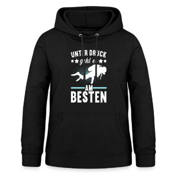 Taucher Tauchen - Frauen Hoodie - Schwarz - Vorne - AI Model Female 172 light (172cm)