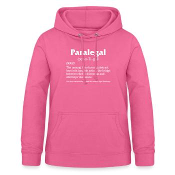 Law Shirt, Rechtsanwaltsfachangestellter Perəliɡəl Substantiv Der Unbesungene - Frauen Hoodie - Pink - Vorne - AI Model Female 172 light (172cm)