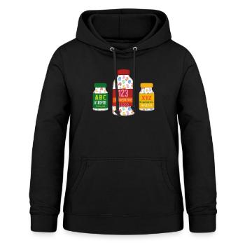 Krankenschwester Hemd, ABC Atropin 123 Epinephrin XYZ - Frauen Hoodie - Schwarz - Vorne - AI Model Female 172 light (172cm)