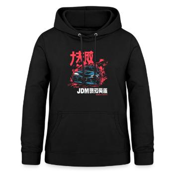 JDM Street Racing 90s Sports Car from Japan - Women's Hoodie - black - Front - AI Model Female 172 light (172cm)