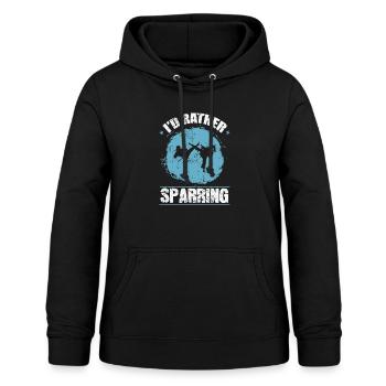 I' rather Sparring in Karate - Frauen Hoodie - Schwarz - Vorne - AI Model Female 172 light (172cm)
