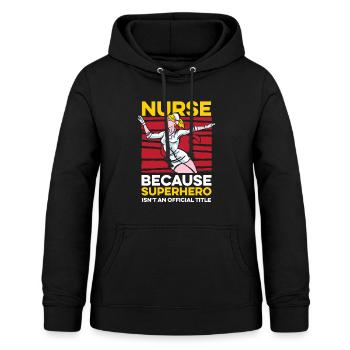 Infirmière Super-héroïne - Sweat à capuche Femme - noir - Devant - AI Model Female 172 light (172cm)