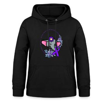 Alzheimer-Aufklärungs-Shirt, Vergiss mich - Frauen Hoodie - Schwarz - Vorne - AI Model Female 172 light (172cm)