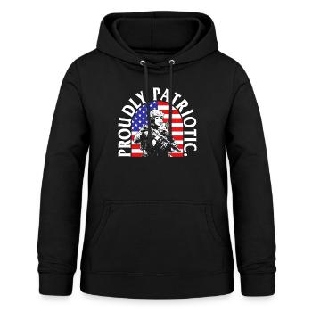 Patriotisches Hemd, stolzes patriotisches T-Shirt, Geschenk für - Frauen Hoodie - Schwarz - Vorne - AI Model Female 172 light (172cm)