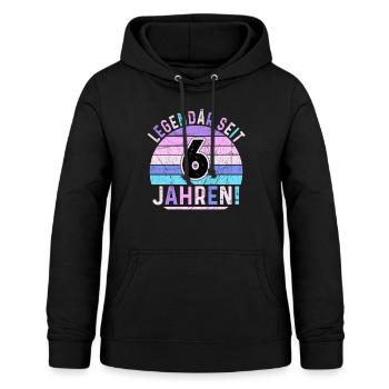 6 Jahre Geschenk 6. Geburtstag Junge Mädchen - Frauen Hoodie - Schwarz - Vorne - AI Model Female 172 light (172cm)
