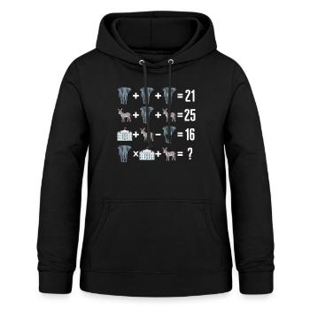 Chemise de mathématiques, ordre politique des démocrates républicains - Sweat à capuche Femme - noir - Devant - AI Model Female 172 light (172cm)
