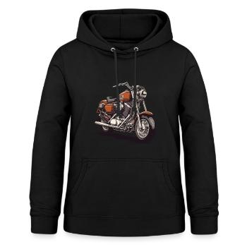 Moto Motard Streetwear Style de course rétro - Sweat à capuche Femme - noir - Devant - AI Model Female 172 light (172cm)