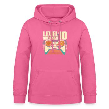 Gamer Gaming Level 10 Unlocked - Women's Hoodie - pink - Front - AI Model Female 172 light (172cm)