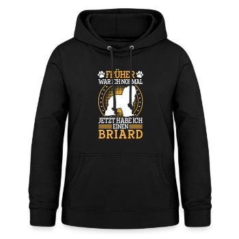 Briard was normal Berger de Brie Briard - Women's Hoodie - black - Front - AI Model Female 172 light (172cm)