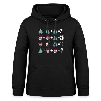 Mathe-Shirt, Mathe-Reihenfolge der Operation Weihnachten - Frauen Hoodie - Schwarz - Vorne - AI Model Female 172 light (172cm)