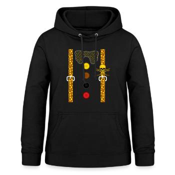 Chemise de pirate, bretelle Pirate trésor crâne et - Sweat à capuche Femme - noir - Devant - AI Model Female 172 light (172cm)