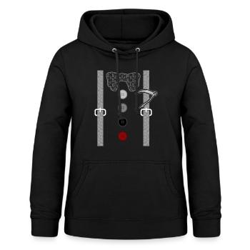 Chemise de faucheuse, bretelle Grim Reaper faux - Sweat à capuche Femme - noir - Devant - AI Model Female 172 light (172cm)