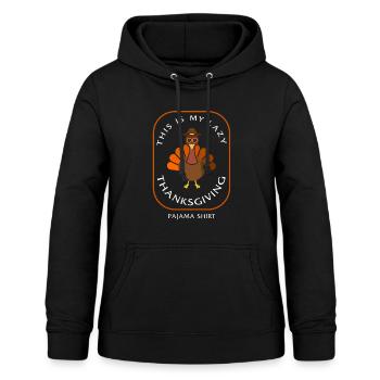 Thanksgiving-Shirt, das ist mein faules Thanksgiving - Frauen Hoodie - Schwarz - Vorne - AI Model Female 172 light (172cm)