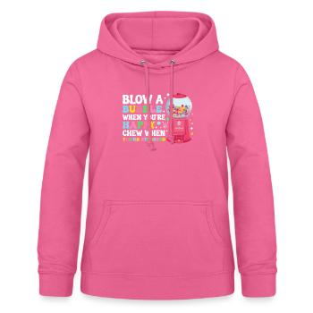 Machine à chewing-gum drôle - Sweat à capuche Femme - rose - Devant - AI Model Female 172 light (172cm)
