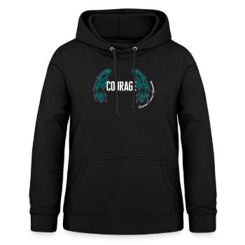 Krebs-Bewusstseins-Shirt, Eierstockkrebs-Bewusstsein - Frauen Hoodie - Schwarz - Vorne - AI Model Female 172 light (172cm)