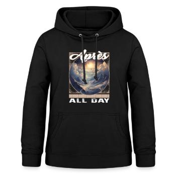 Après Den ganzen Tag ätherischer Skitraum Schweben - Frauen Hoodie - Schwarz - Vorne - AI Model Female 172 light (172cm)