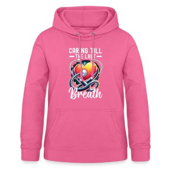 Infirmière en soins palliatifs, formée - Sweat à capuche Femme - rose - Devant - AI Model Female 172 light (172cm)