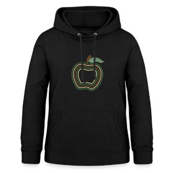 Chemise d’école, Camo Apple premier jour de l’école Tee, - Sweat à capuche Femme - noir - Devant - AI Model Female 172 light (172cm)