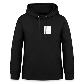 School Shirt, Lined Paper Notebook Funny Pocket - Women's Hoodie - black - Front - AI Model Female 172 light (172cm)