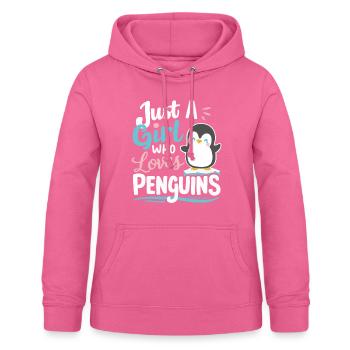 Pinguin Pinguine Tier - Frauen Hoodie - Pink - Vorne - AI Model Female 172 light (172cm)