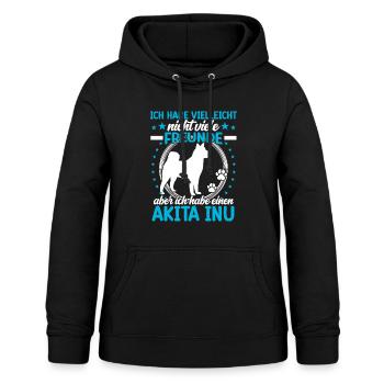 Akita Inu ist mein Freund Japanischer Akita Inu - Frauen Hoodie - Schwarz - Vorne - AI Model Female 172 light (172cm)