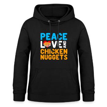 Hühnernuggets Lustiger Fastfood Nugget Liebhaber - Frauen Hoodie - Schwarz - Vorne - AI Model Female 172 light (172cm)
