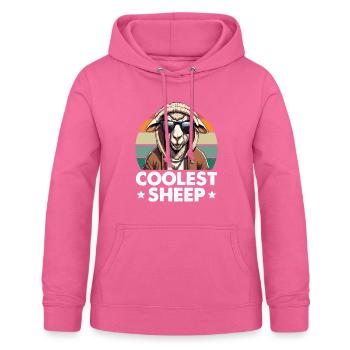 Les moutons les plus cool - Sweat à capuche Femme - rose - Devant - AI Model Female 172 light (172cm)