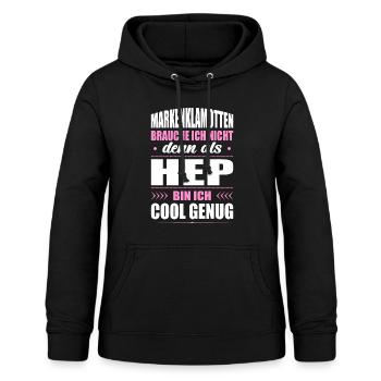 Markenklamotten Brauche Ich Nicht HEP Pflegerin - Frauen Hoodie - Schwarz - Vorne - AI Model Female 172 light (172cm)