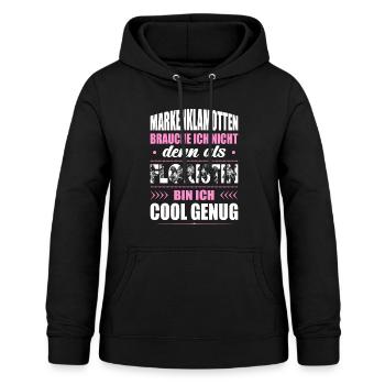 Markenklamotten Brauche Ich Nicht Floristin - Frauen Hoodie - Schwarz - Vorne - AI Model Female 172 light (172cm)