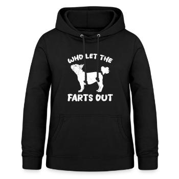 Bouledogue français drôle qui laisse les pets - Sweat à capuche Femme - noir - Devant - AI Model Female 172 light (172cm)