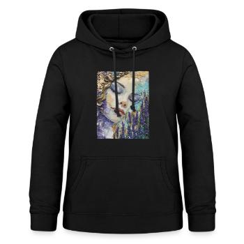 Mädchen schläft im Lavendel - Frauen Hoodie - Schwarz - Vorne - AI Model Female 172 light (172cm)