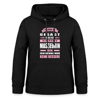 Ich Habe Nie Gesagt Die Beste Masseurin Bin - Frauen Hoodie - Schwarz - Vorne - AI Model Female 172 light (172cm)