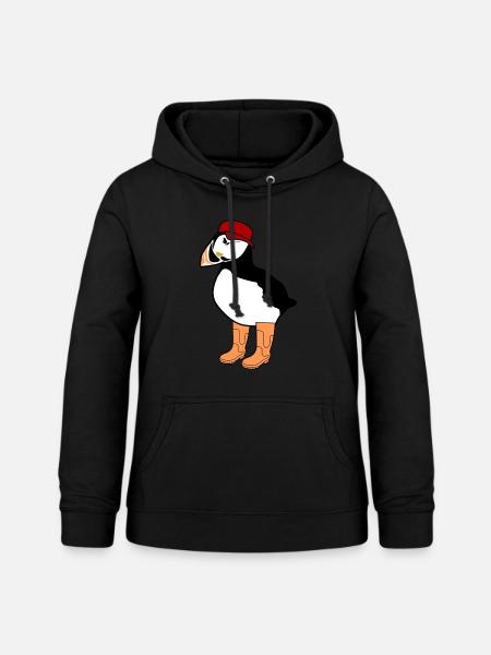 Puffin with Rain Boots Puffins - Frauen Hoodie - Schwarz