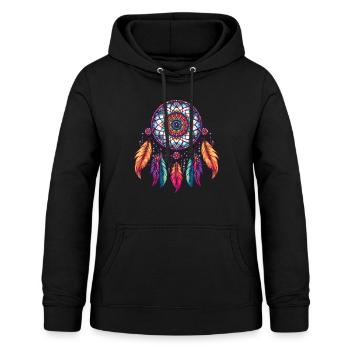 Amerikanische Ureinwohner Indigener Traumfänger - Frauen Hoodie - Schwarz - Vorne - AI Model Female 172 light (172cm)