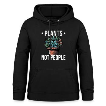 Plants Not People - Frauen Hoodie - Schwarz - Vorne - AI Model Female 172 light (172cm)