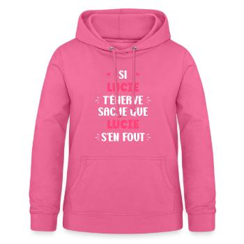 lucie - Sweat à capuche Femme - rose - Devant - AI Model Female 172 light (172cm)