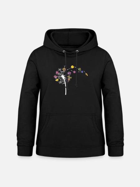 Dandelion - Sewing Pusteblume Sewing - Frauen Hoodie - Schwarz