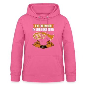 Tenorhorn Brass Instrument Orchestra - Frauen Hoodie - Pink - Vorne - AI Model Female 172 light (172cm)