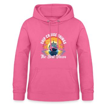 Kreuzfahrt Urlaub Kreuzfahrtschiff - Frauen Hoodie - Pink - Vorne - AI Model Female 172 light (172cm)