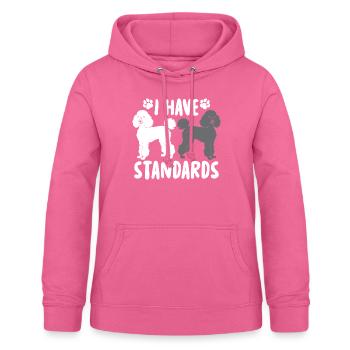 J’ai des normes - Sweat à capuche Femme - rose - Devant - AI Model Female 172 light (172cm)