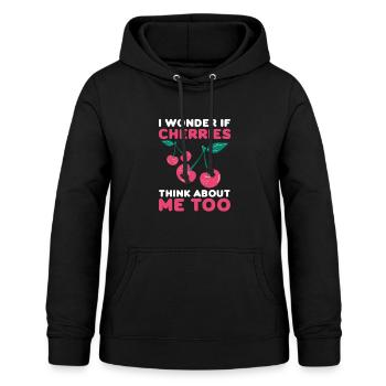 Kirsche Kirschbaum Kirschblüte Frucht Geschenk - Frauen Hoodie - Schwarz - Vorne - AI Model Female 172 light (172cm)