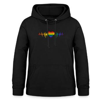 Gender Lesben, Schwule, Trans, Queer Regenbogen - Frauen Hoodie - Schwarz - Vorne - AI Model Female 172 light (172cm)