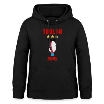 Rugby Ville de Toulon 3 Sterne Männer Frauen Kinder - Frauen Hoodie - Schwarz - Vorne - AI Model Female 172 light (172cm)