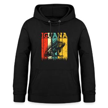 Iguanische Reptilienliebhaber Herpetologe - Frauen Hoodie - Schwarz - Vorne - AI Model Female 172 light (172cm)